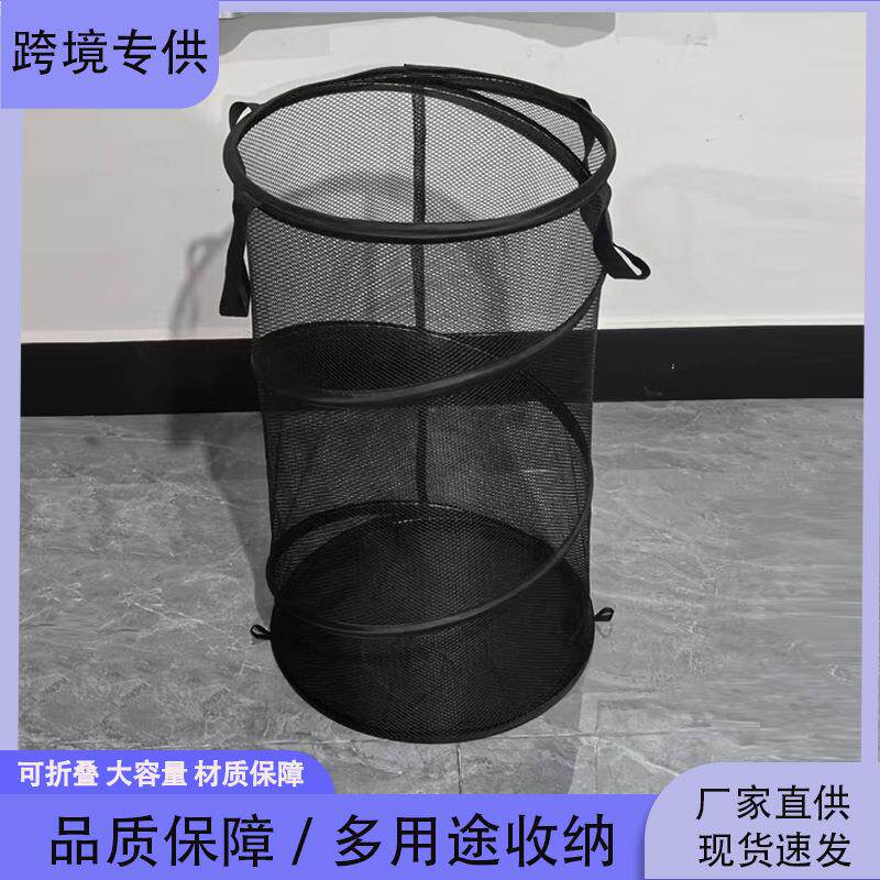 厂家直供大号牛津布可折叠脏衣篮便捷落地式网纱透气手提衣物收纳