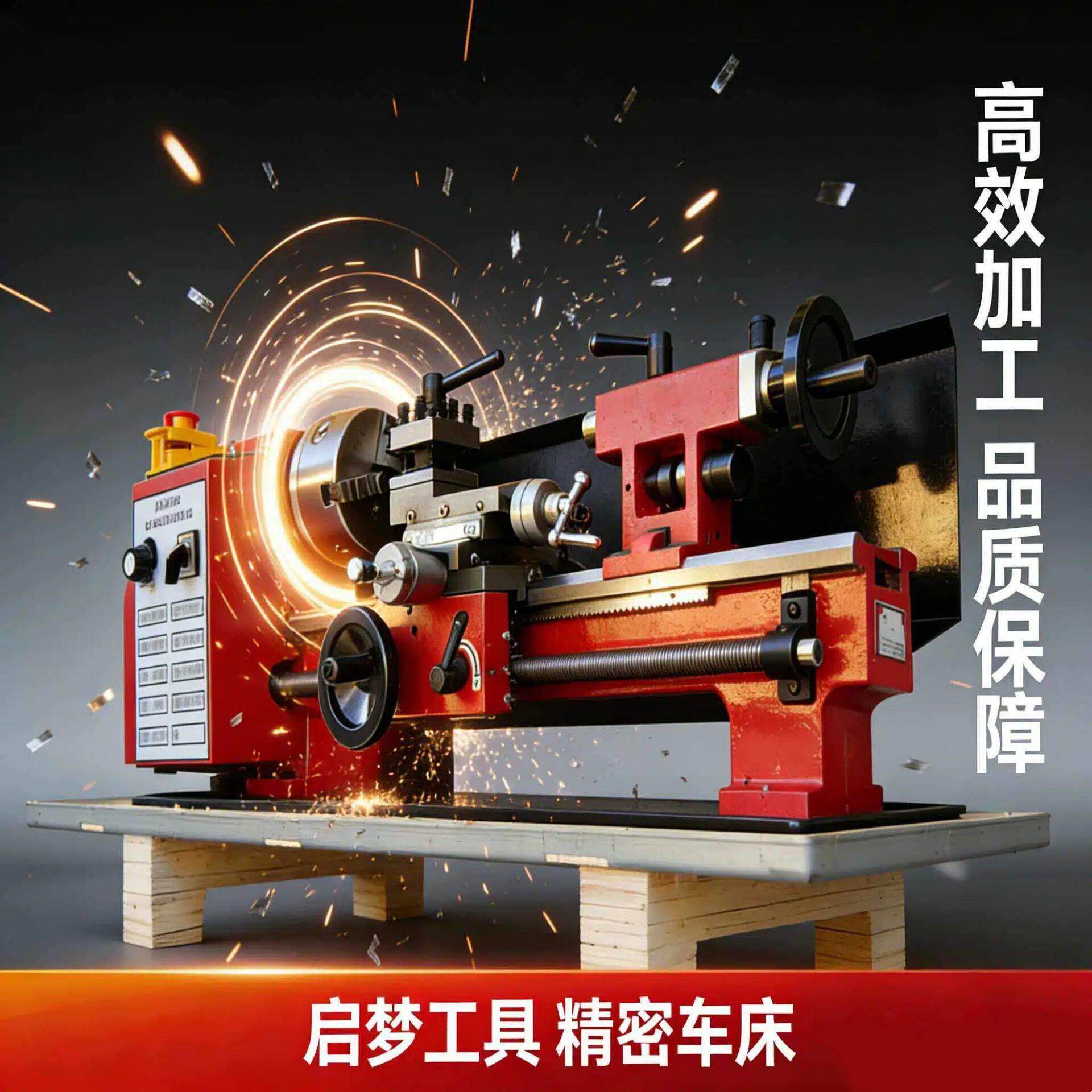 启梦小型机械金属加工车床家用木工普通工业级机床金属加工车床