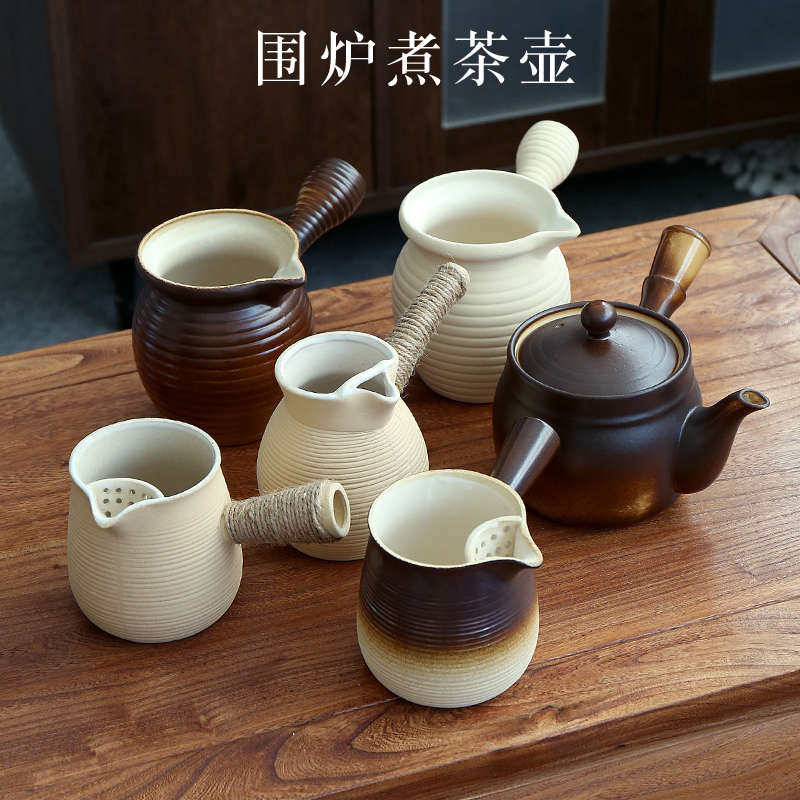 围炉煮茶一整套烤奶茶壶老式陶土炭炉可干烧陶瓷煮茶壶耐包邮