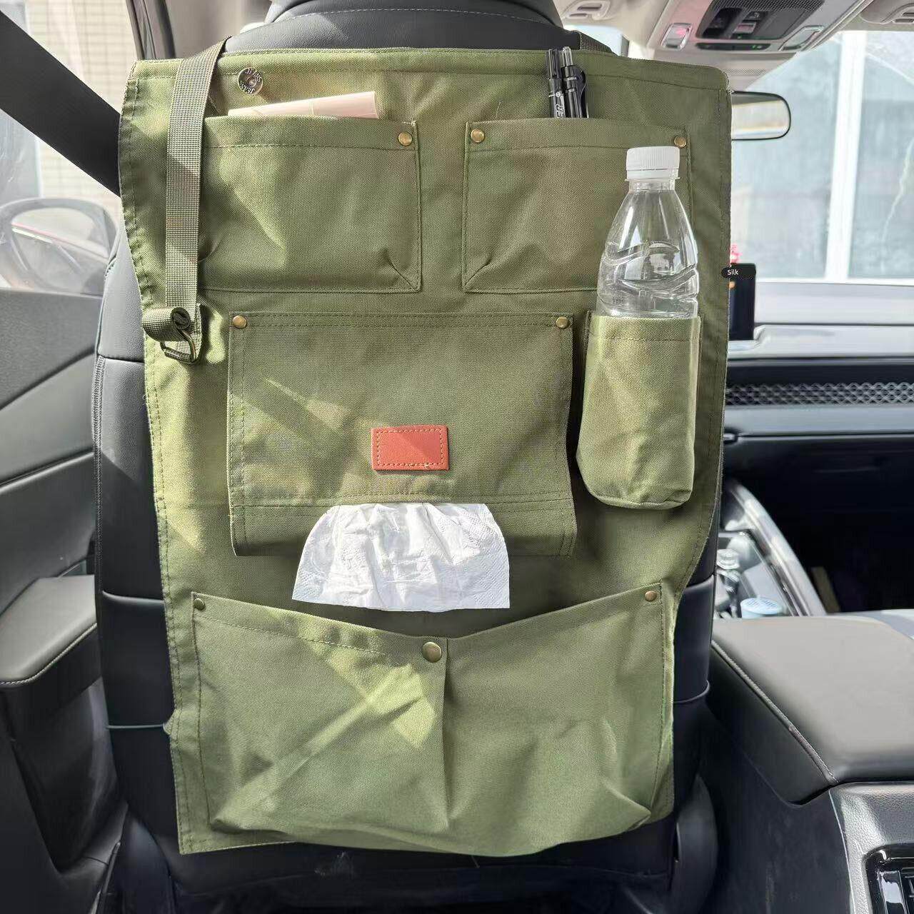 汽车椅背收纳袋大容量耐磨座椅储物袋自驾游汽车收纳房车拓展收纳