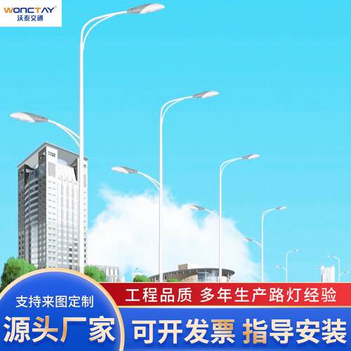 厂家直销LED市政道路照明灯LED市电路灯5米6米8米户外太阳能路灯