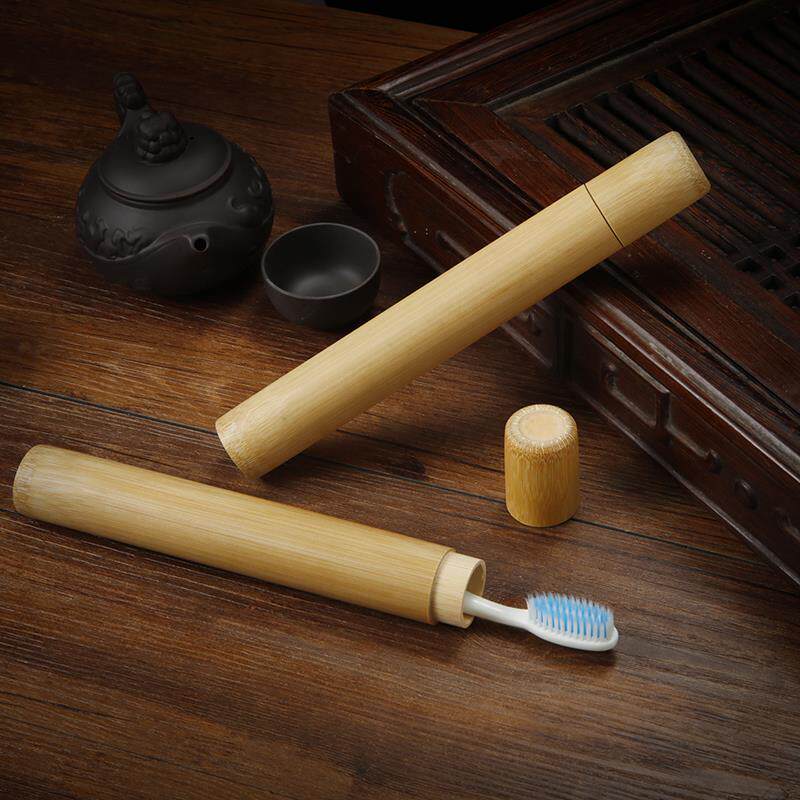 环保健康天然竹制旅行牙刷收纳盒便携式牙具洗漱收纳筒大人小孩