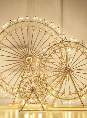 轻奢高级感摩天轮摆件家居客厅卧室电视柜酒柜装饰品新婚结婚礼物