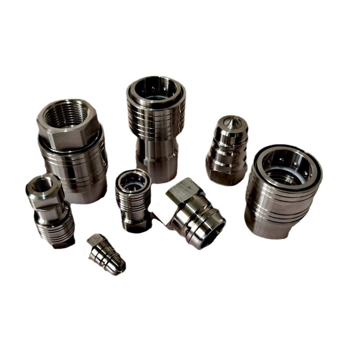 不锈钢快速接头304液压接头气管碳钢材质油管直通高压连接配件头