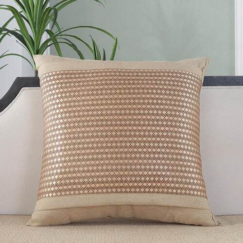 夏季双面冰藤凉席靠垫套不含芯办公室靠背垫沙发床头凉席抱枕套