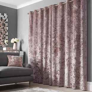 外贸出口粉色冰花绒成品窗帘定制高档大气奢华绒布客厅卧室房间