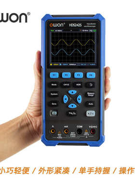双通道100mhz汽修普示波器数字利示波器)利owon(hds2102s万用表