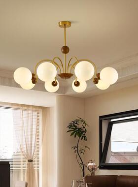 法式中客厅魔豆吊灯式大厅古主南洋法灯560美式复古卧室餐厅全铜