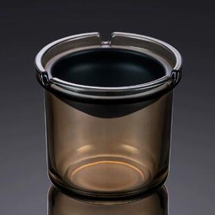 大号漏斗烟灰缸高级感家用创意客厅大容量带盖烟缸办公室防飞灰