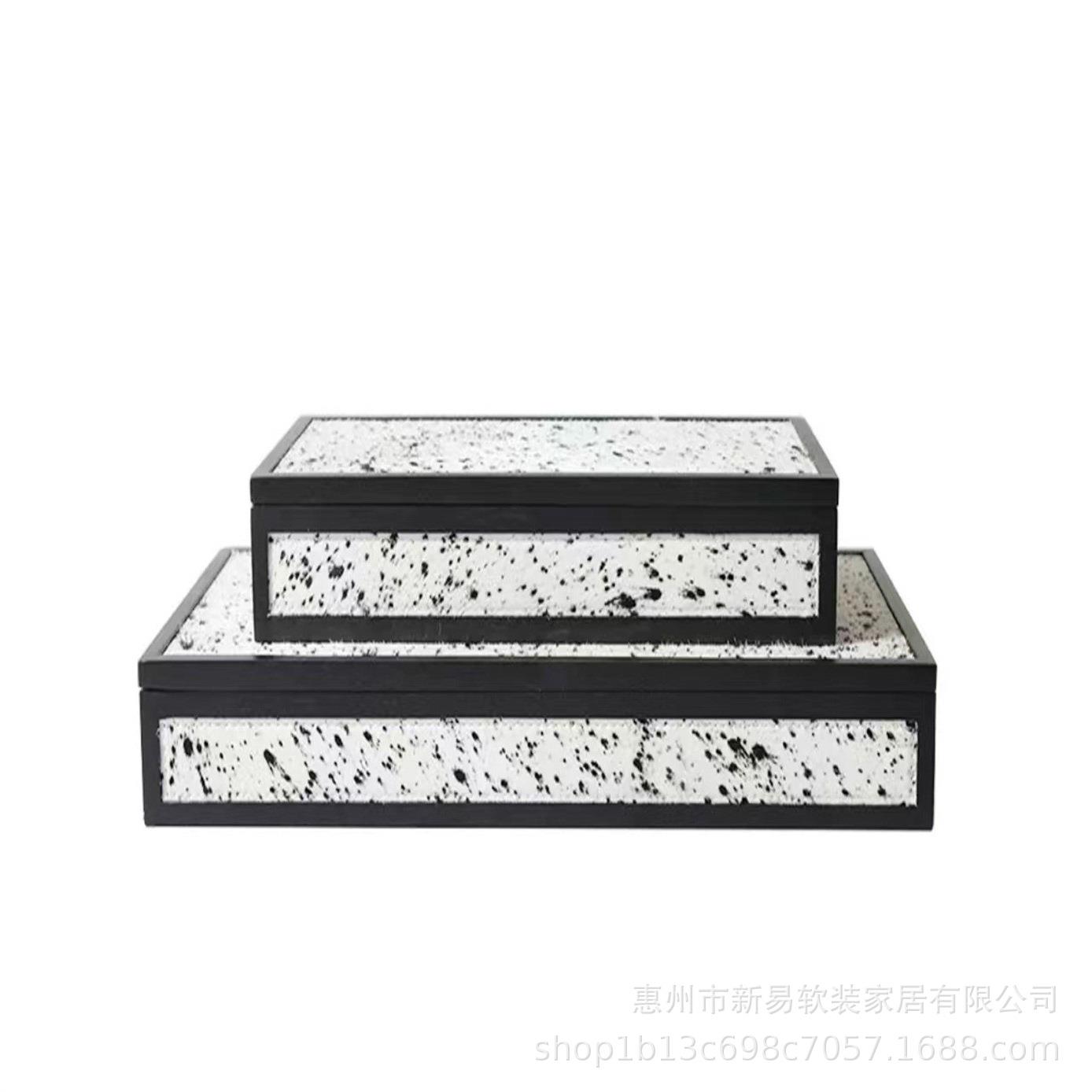 现代简首约马毛饰XY103盒收板纳盒珠宝展陈列创意示摆件桌面样间