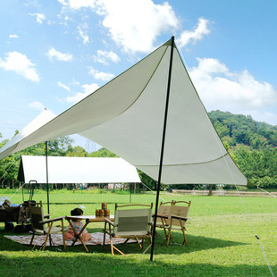 户外休闲天帐篷幕方形露红营装 1营户外娱乐天幕黑胶 野炊备网野TM