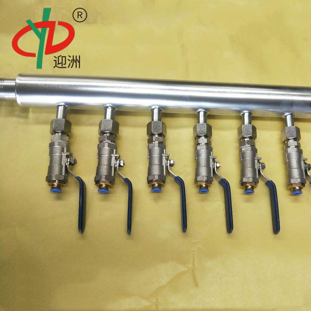 KFQ气源分配器不锈钢304定 制气分配装置多种规格快插多管气路排