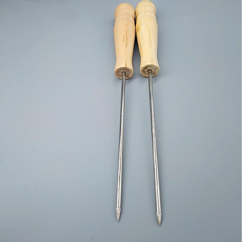 章鱼丸挑针钢针烧烤短针鸡蛋仔针车轮饼翻转钢签木柄手工锥小锥子