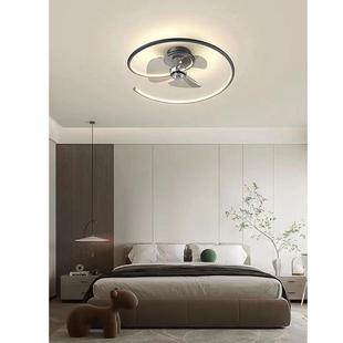风扇灯卧室灯间现代简约卧房2餐主厅吸顶灯025新款 680电扇灯儿童