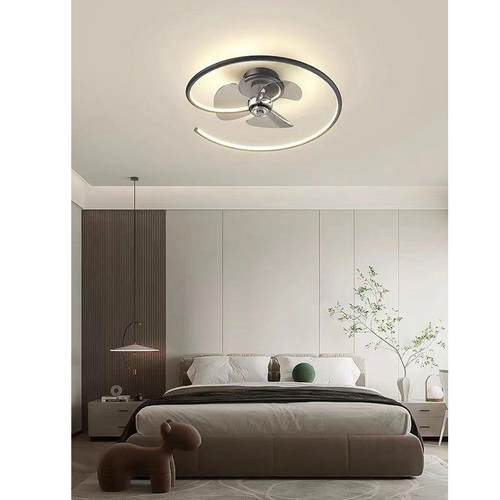 风扇灯卧室灯间现代简约卧房2餐主厅吸顶灯025新款680电扇灯儿童