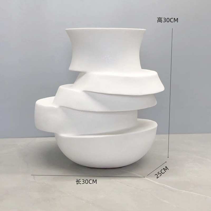 创意个性现代简约轻奢工艺品民宿桌面家居装饰品摆件多层花瓶摆件