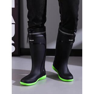 防滑耐磨洗车劳保水鞋 德国雨靴男式 胶鞋 套鞋 钓鱼雨靴防水高帮男式