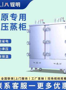 锃明高原高压蒸饭柜商用电蒸箱高原压力蒸饭车燃气蒸饭机电热蒸柜
