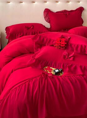 NuSun 贵宾/泰迪幼犬犬粮 2500g花边结婚四件套大红色备婚床单被