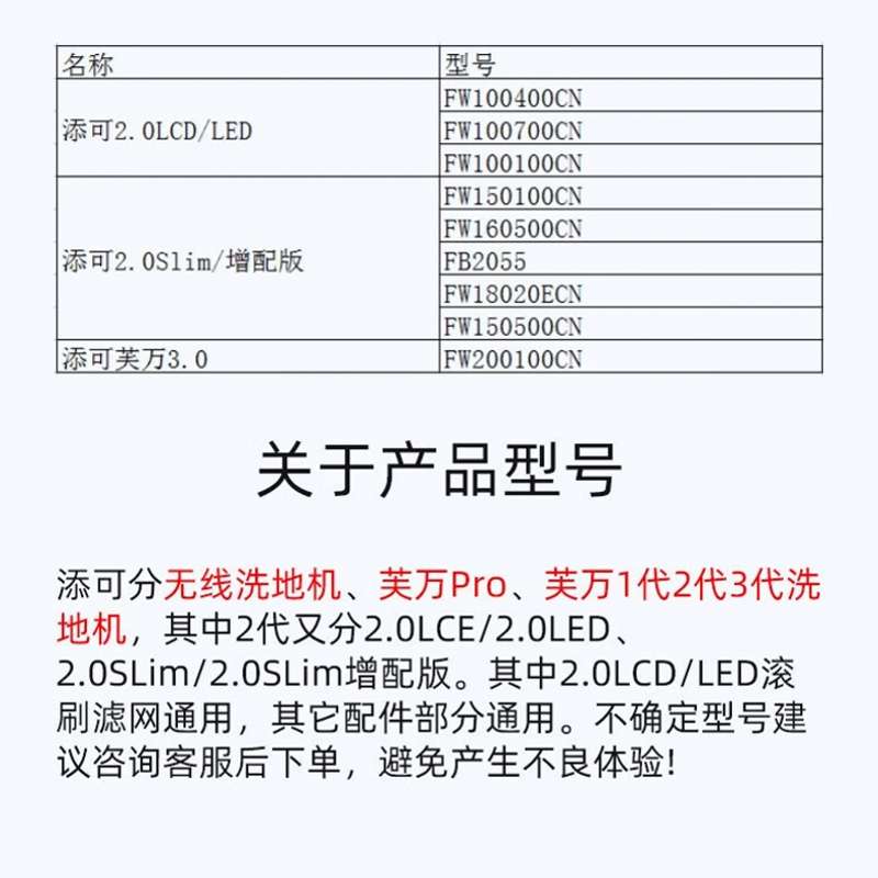 原装Tineco/添可洗地机配件刮条芙万1.0/2.0/3.0滤网支架滚刷盖板