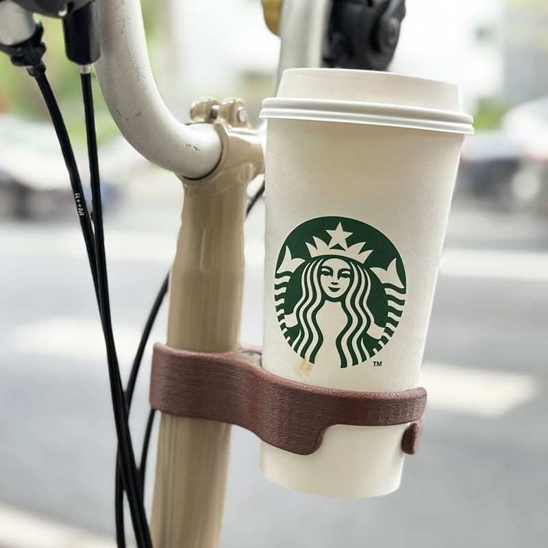 适用brompton小布折叠自行车配件改装咖啡杯奶茶杯架车载支架