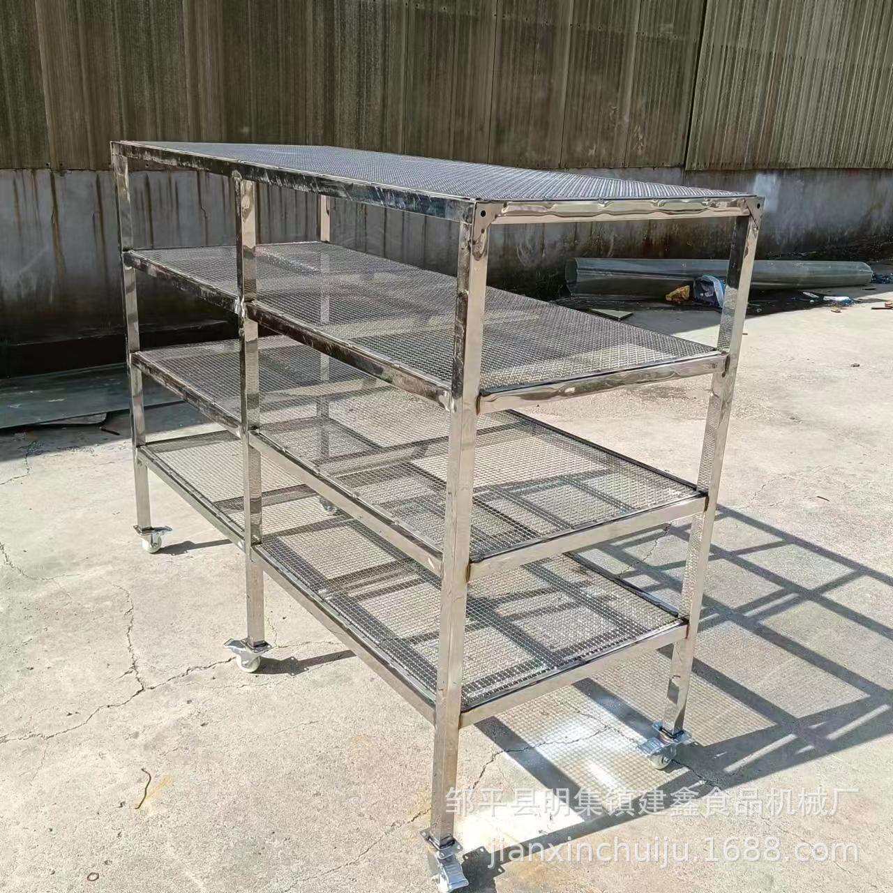 全钢304材质馒头架子车50-70盘地瓜烘干小推车鸡爪冷冻周转车