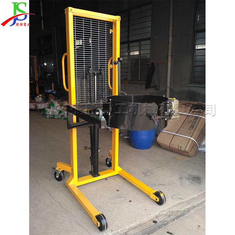 电动液压油桶倒桶料翻转全车自动油倒料车无品牌/双轮油脚踏式桶