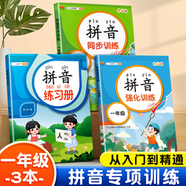 拼音专项训练一年级 人教版幼小衔接描红本同步练习册 1年级过关测试卷 汉语拼音拼读训练天天练描红字母表学习神器练习题每日一练