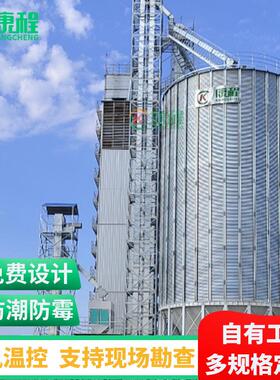 1000吨稻谷钢板仓粮食加工厂用玉米筒仓 防霉防虫镀锌粮食储存仓