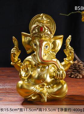 泰国象神摆件印度象鼻财神泰式饭厅吧台收银柜台招财东南亚风格装