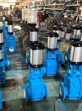 Z644TC-10CDN100气动耐磨双闸板阀排渣卸灰进料卸料陶瓷闸阀