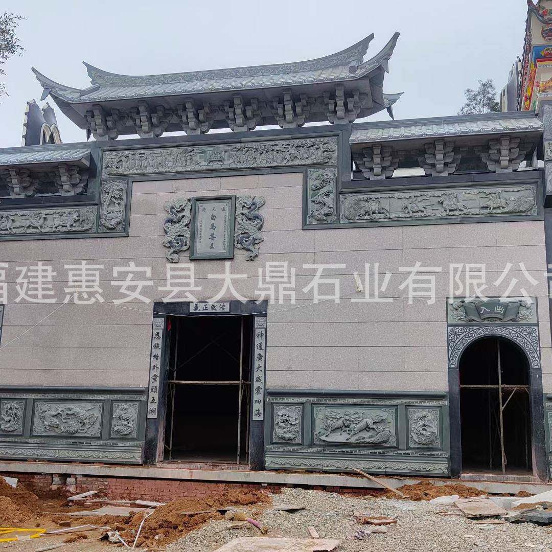 古建祠堂石雕浮雕雕刻石柱子花岗岩雕刻石头门框门套艺术石材