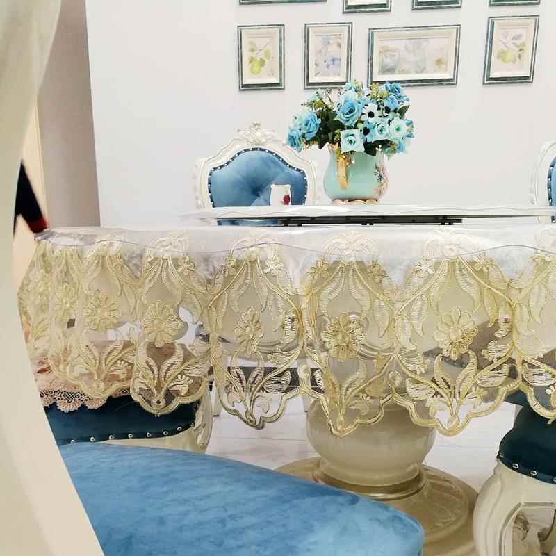 丝花边刺绣圆蕾桌布正方形圆形餐布桌布椅套艺烫清新长防TTfzuhum