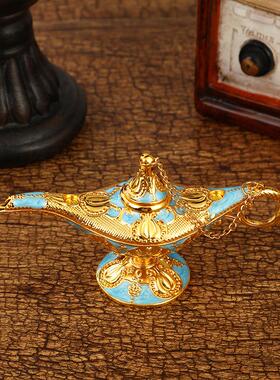 欧式阿拉丁神灯摆件复古精美金属工艺品创意家居古典宫廷风装饰