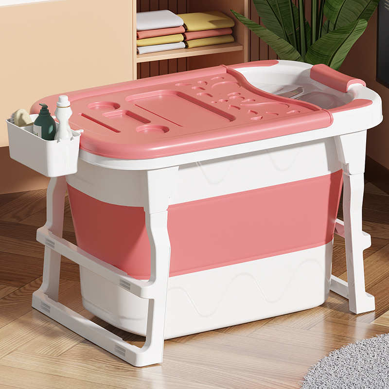 沐浴桶浴缸高位泡澡大人可坐浴盆桶折叠加厚洗澡塑料按摩成人