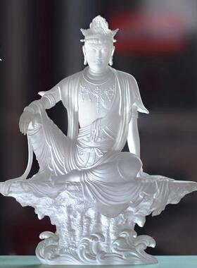 琉璃自在观音菩萨佛像居家供奉摆件家用佛堂寺庙摆放礼佛观自在