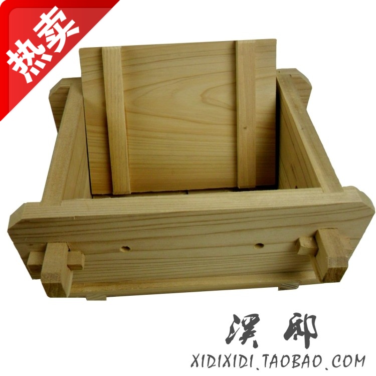溪邸可拆卸豆腐模具 家用豆腐框 中号杉木手工制作 DIY压豆腐盒子