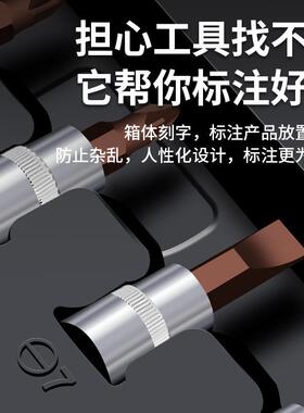 棘FNO轮套筒扳工具箱套装多功小能丝汽车随车螺批组合汽修工具大