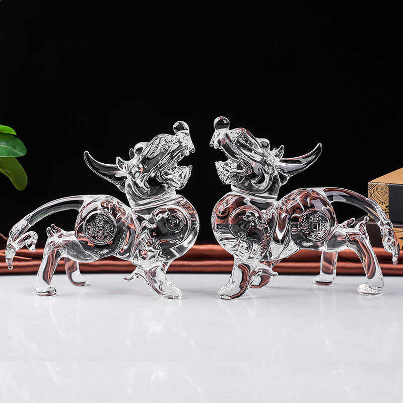 摆件客厅玄关水晶招财工艺品貔貅前台聚宝盆丘装饰财源滚滚皮礼品