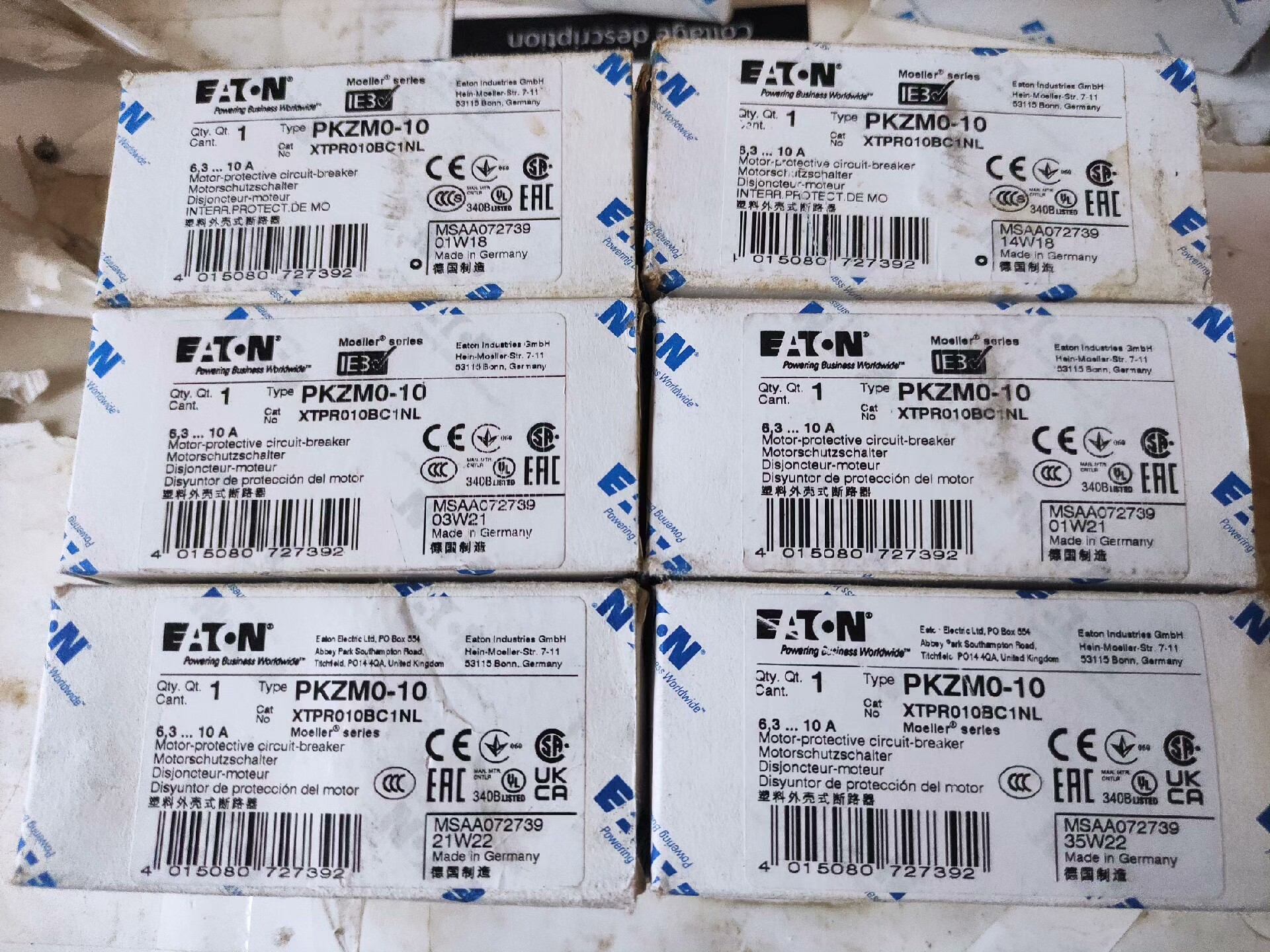 伊顿PKZMO-10-SC/AK，有5个。PKZMO-10，