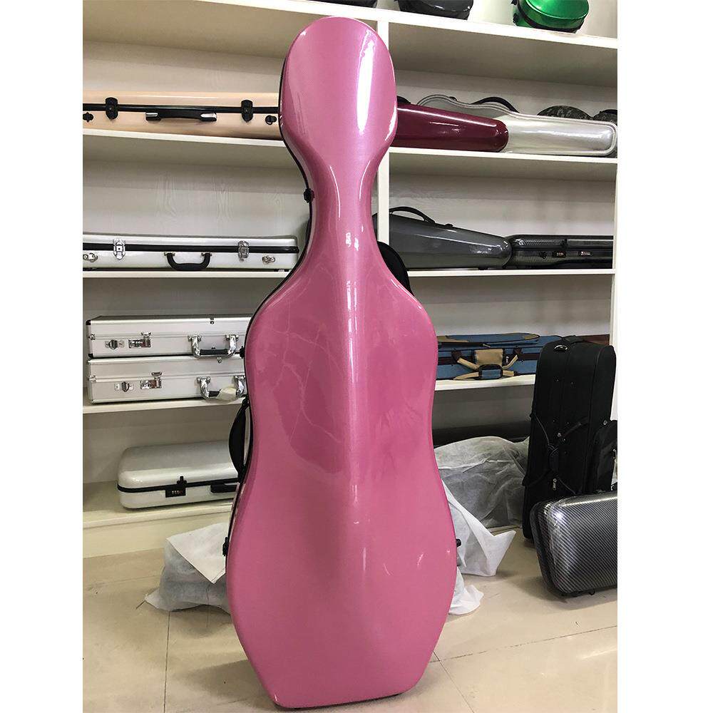 通灵大提琴彩色琴盒粉色PC大提琴硬盒白点外观样式多样