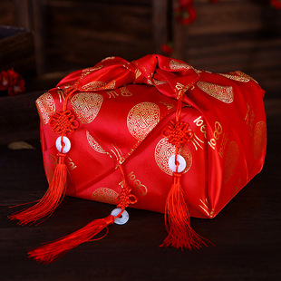 彩礼现金礼盒结婚陪嫁用品订婚钱盒子高档首饰布袋聘金礼金盒提亲
