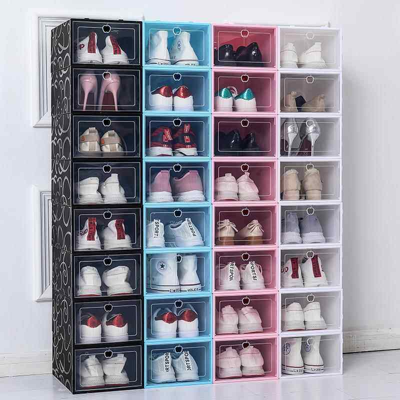 12个装 加厚翻盖式透明鞋盒 家用塑料抽屉式鞋盒鞋柜式收纳盒子,收纳整理,鞋盒,淘宝优惠券,粉丝福利购,淘宝优惠卷