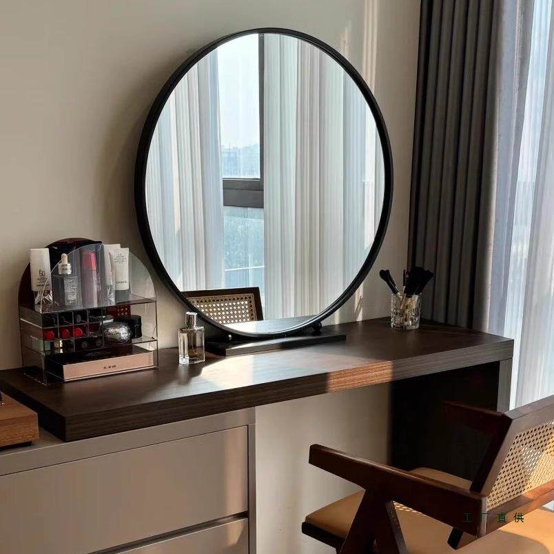 化妆镜台式桌面led卧室智能梳妆镜充电衣帽间镜子带灯新款美妆镜