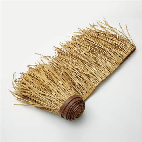 仿真茅草屋顶凉亭长条阻燃防火假人造景区毛稻拉菲细叶成卷包邮