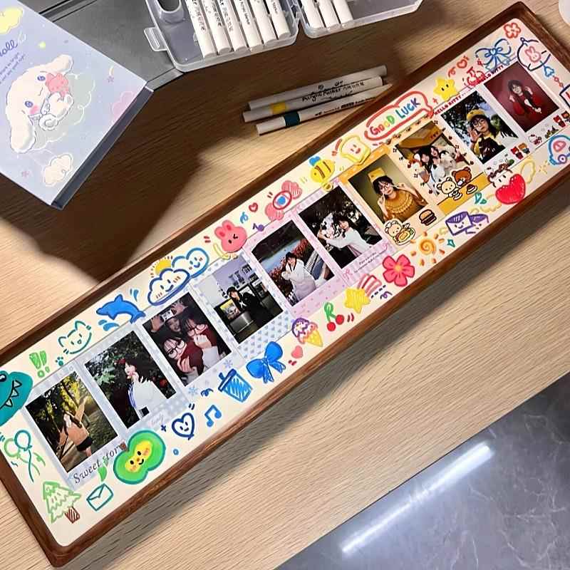 亚克力彩虹相纸相框摆台件手工DIY空框拍立得3寸5寸照片拼图高级