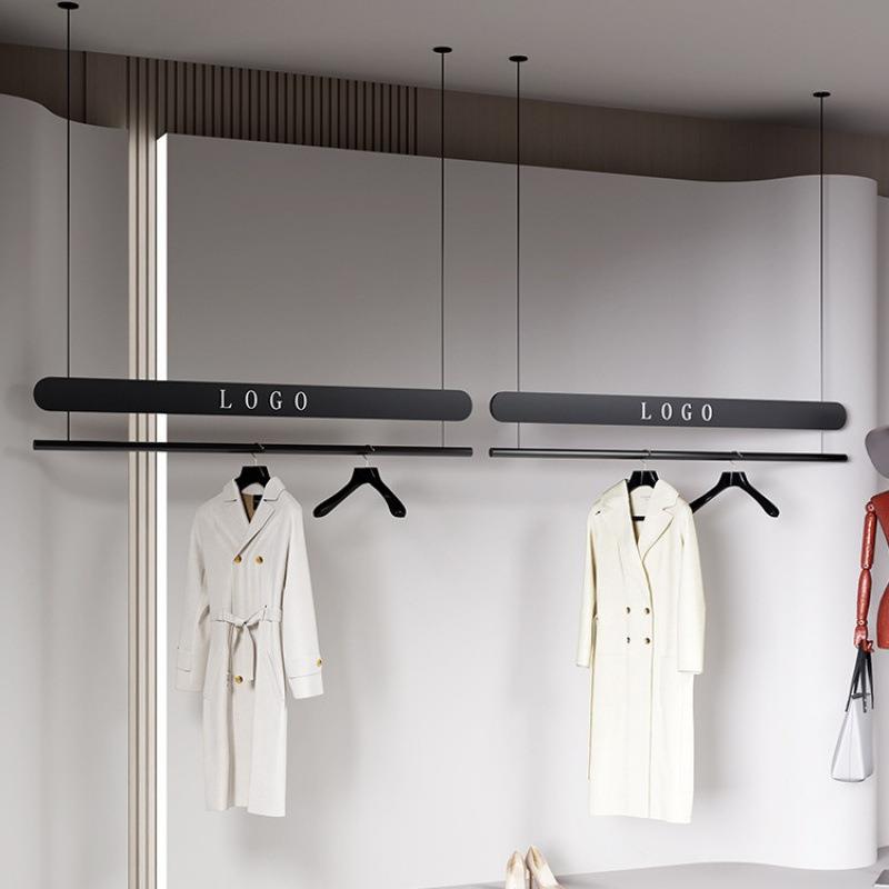 服装店展示架婚纱礼服吊顶挂衣架男女装上墙悬挂吊杆橱窗陈列货架