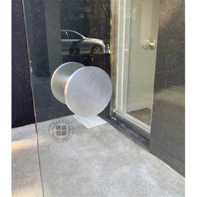 圆形不锈钢色大门拉手现代简约地簧玻璃木门店扶手个性北欧风把手,基础建材,大拉手,淘宝优惠券,粉丝福利购,淘宝优惠卷