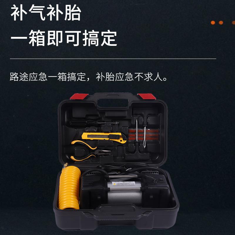 厂家携式汽车便充泵家用车载12气v纸盒塑盒包186装双缸充气泵