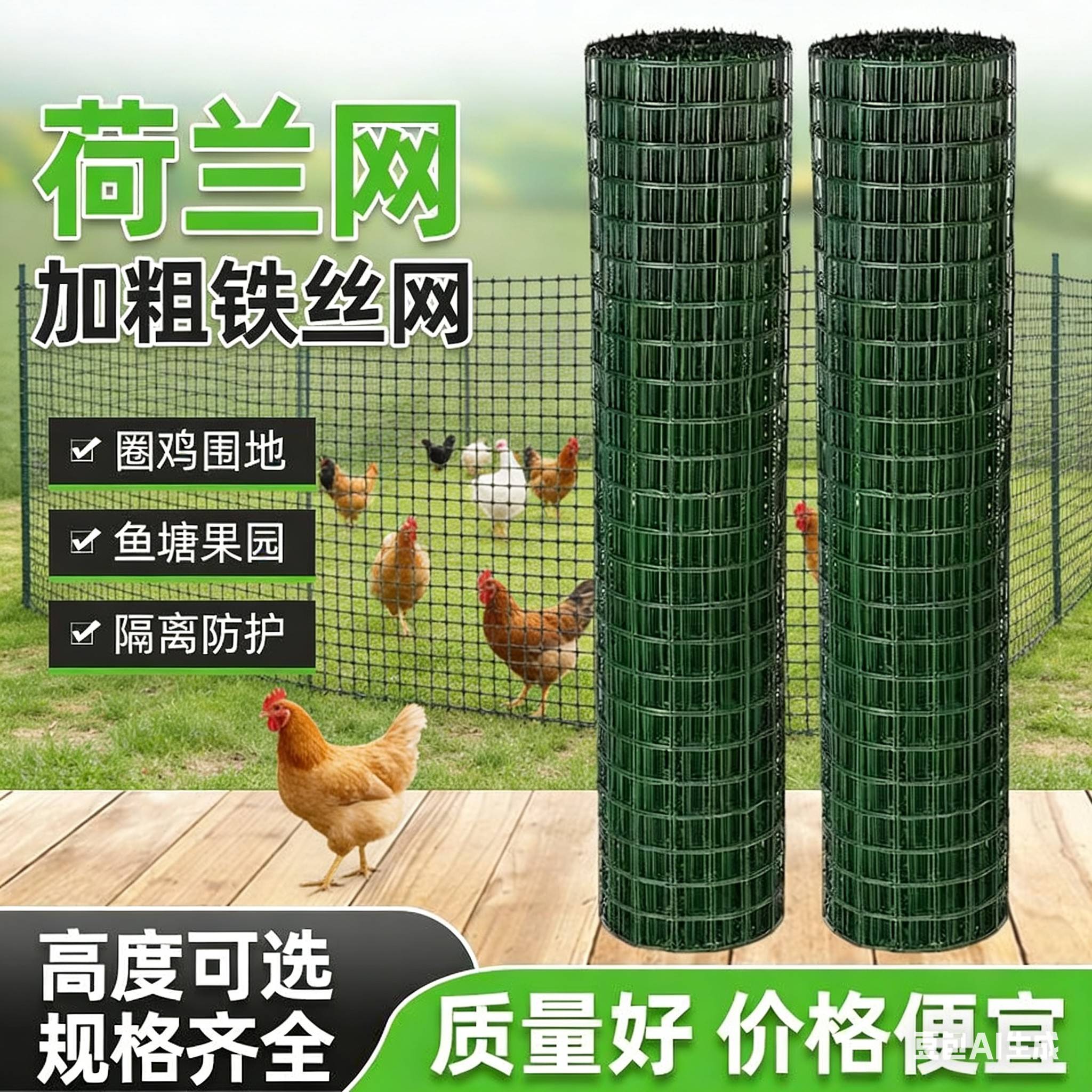 养鸡网荷兰网围栏网养殖网护栏网防护网圈山圈地围栏网铁丝网围栏